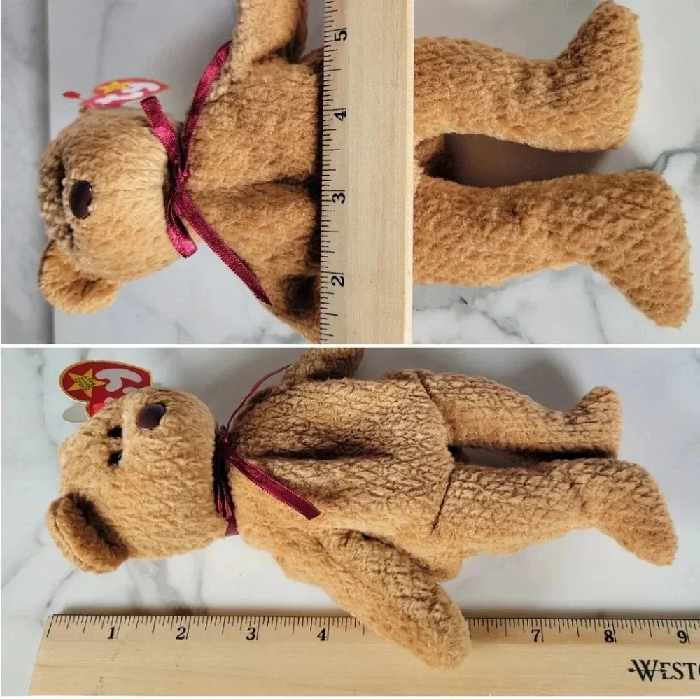 RARE RETIRED TY BEANIE BABY 'CURLY' THE BEAR WITH MANY ERRORS RARE Vinta…